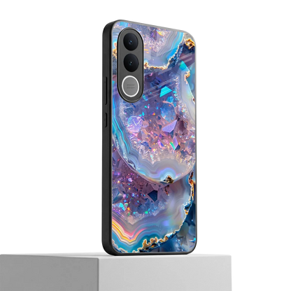 Crystal Veil vivo v70 fe mobile cover | shockproof glass phone case