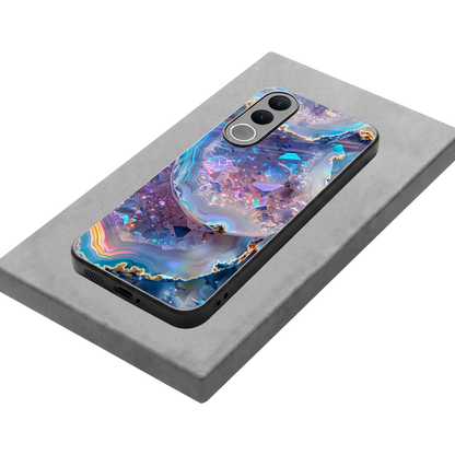 Crystal Veil stylish phone case for vivo v70 fe | glossy glass and slim fit
