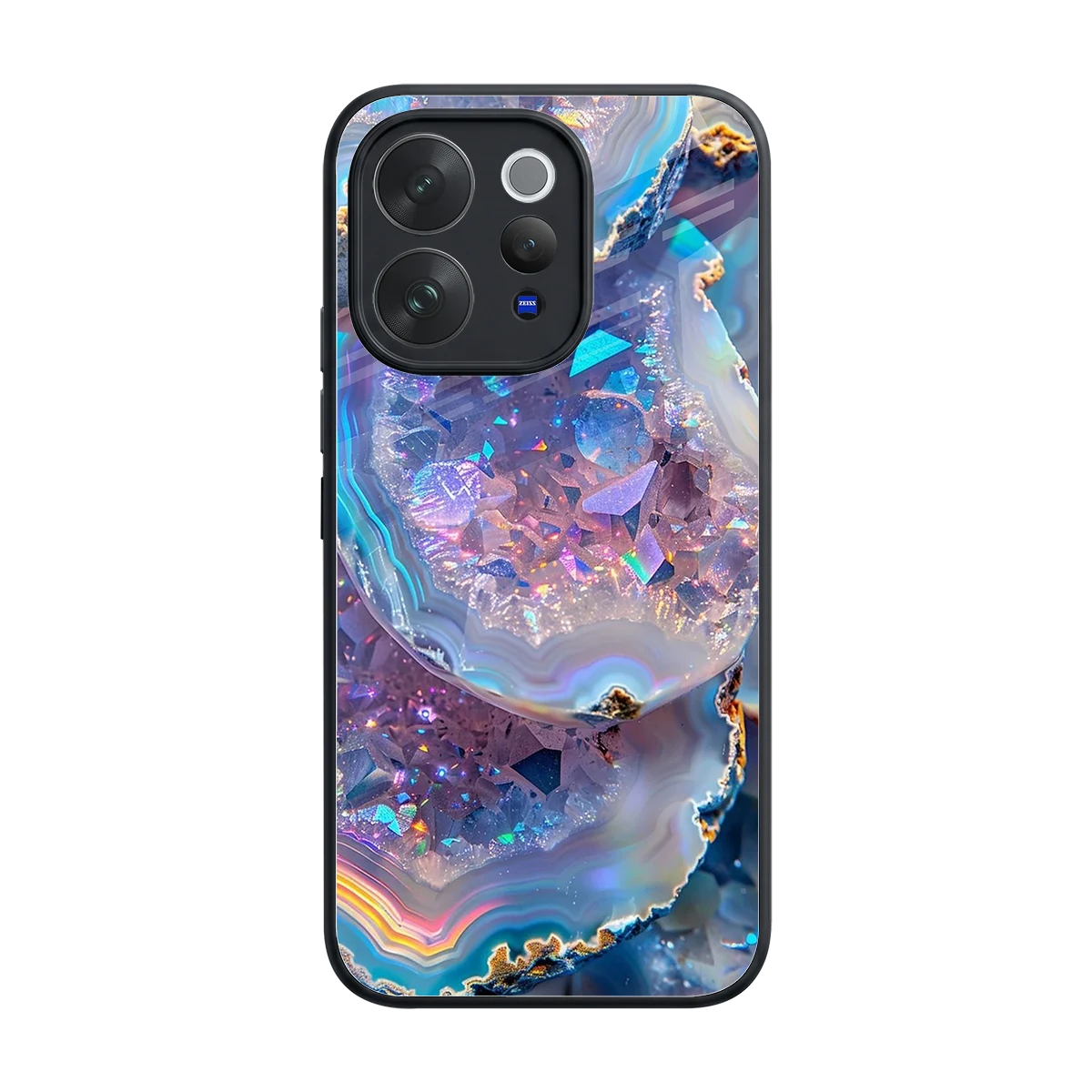 Crystal Veil back phone cover | glass case for vivo v70