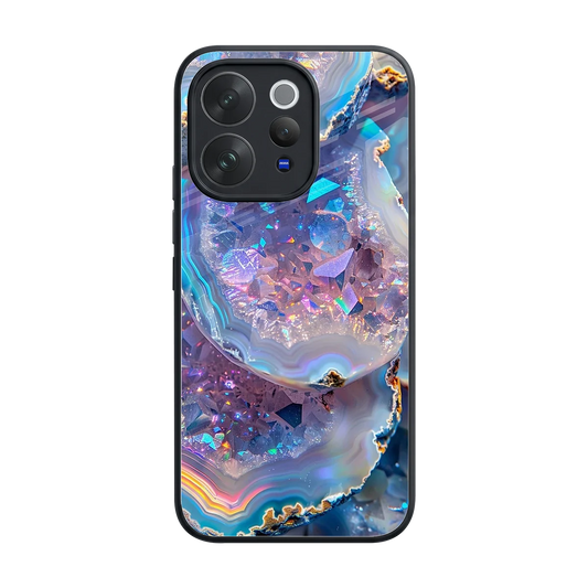 Crystal Veil back phone cover | glass case for vivo v70