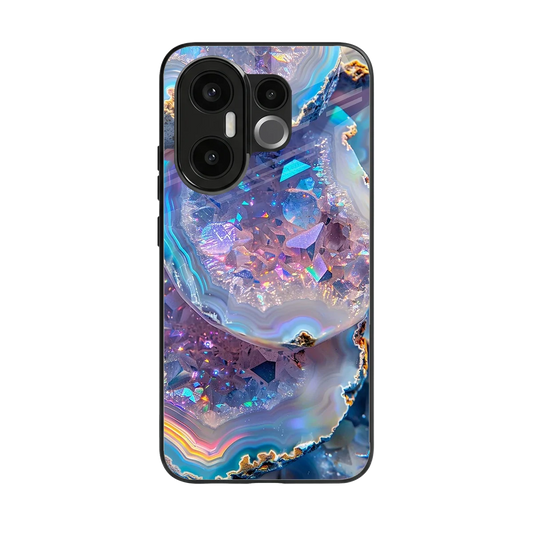 Crystal Veil back phone cover | glass case for vivo x200 fe