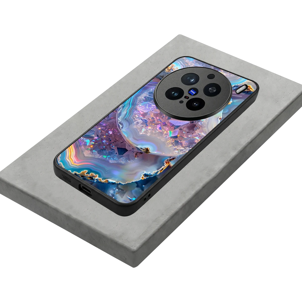Crystal Veil stylish phone case for vivo x200 pro | glossy glass and slim fit
