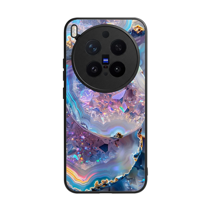Crystal Veil back phone cover | glass case for vivo x300 pro