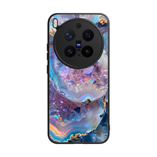 Crystal Veil back phone cover | glass case for vivo x300 pro