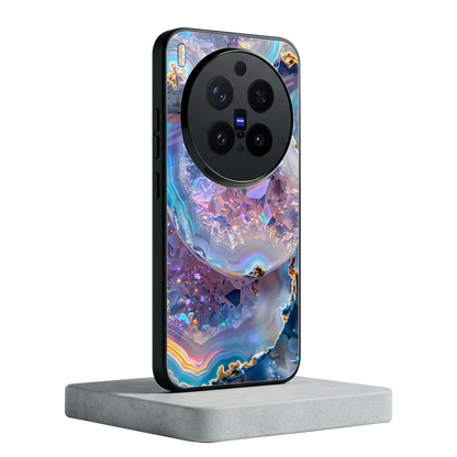 Crystal Veil vivo x300 pro mobile cover | shockproof glass phone case