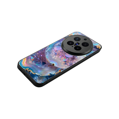 Crystal Veil stylish phone case for vivo x300 pro | glossy glass and slim fit