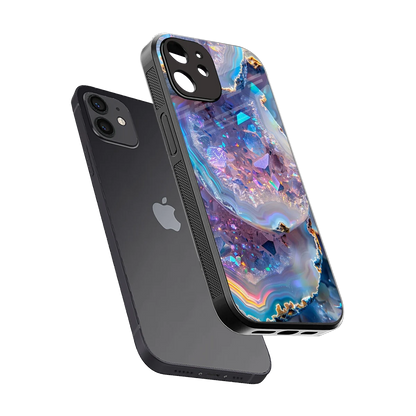 Crystal Veil sleek iphone 12 cover with tempered glass back and TPU edges