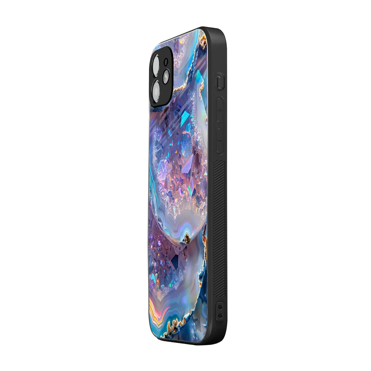 Crystal Veil iphone 12 mobile cover | shockproof glass phone case