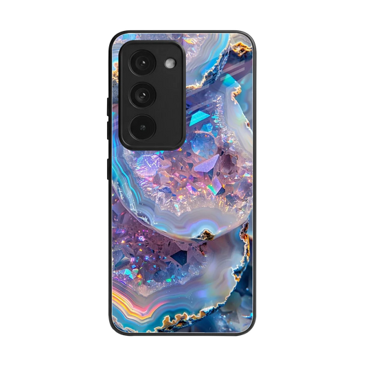 Crystal Veil back phone cover | glass case for redmi 15 5g