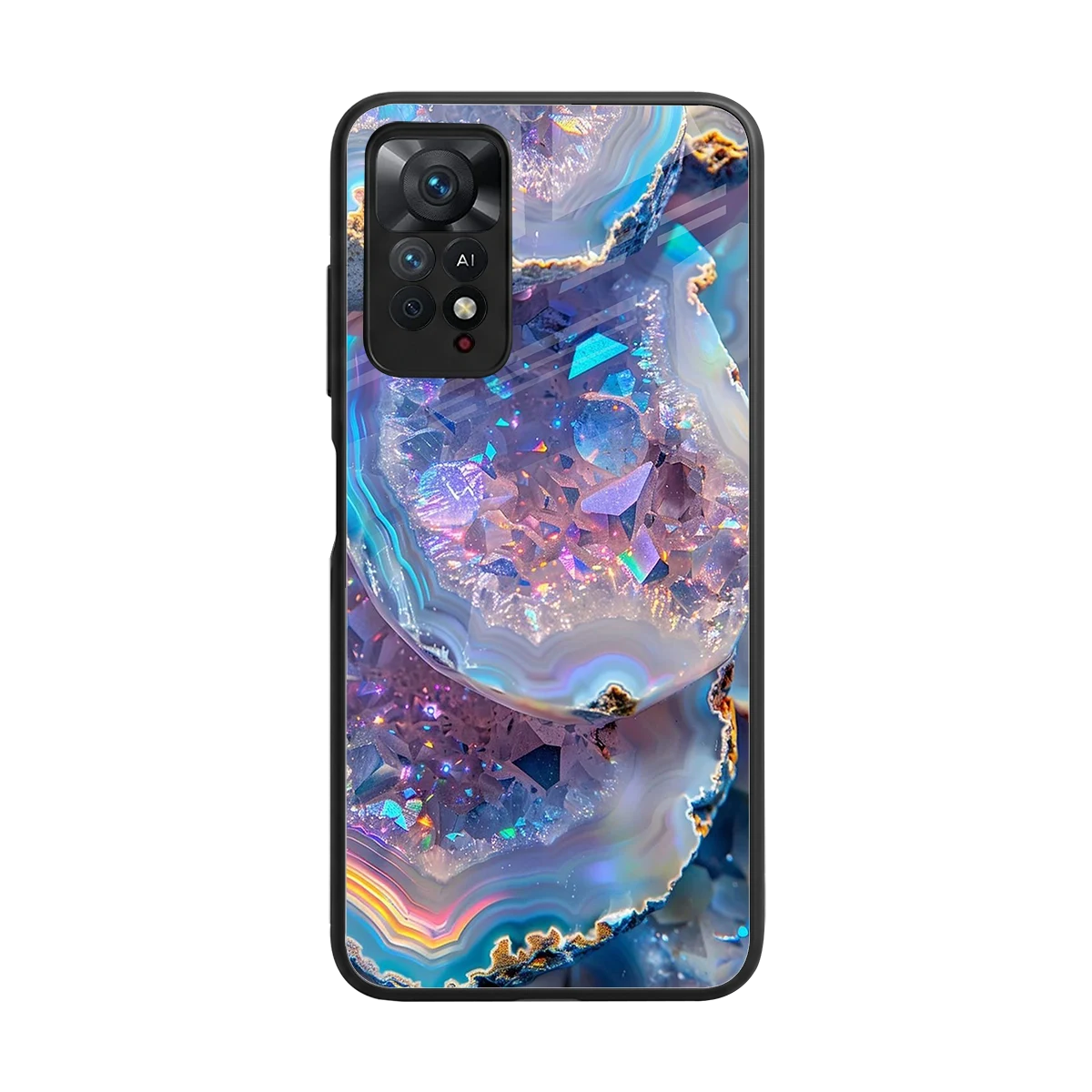 Crystal Veil back phone cover | glass case for redmi note 11 pro