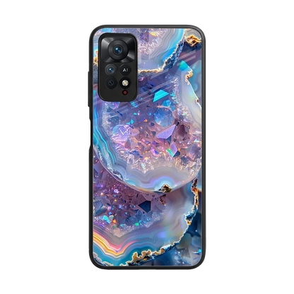 Crystal Veil back phone cover | glass case for redmi note 11 pro