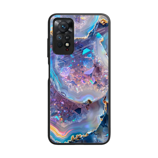 Crystal Veil back phone cover | glass case for redmi note 11 pro