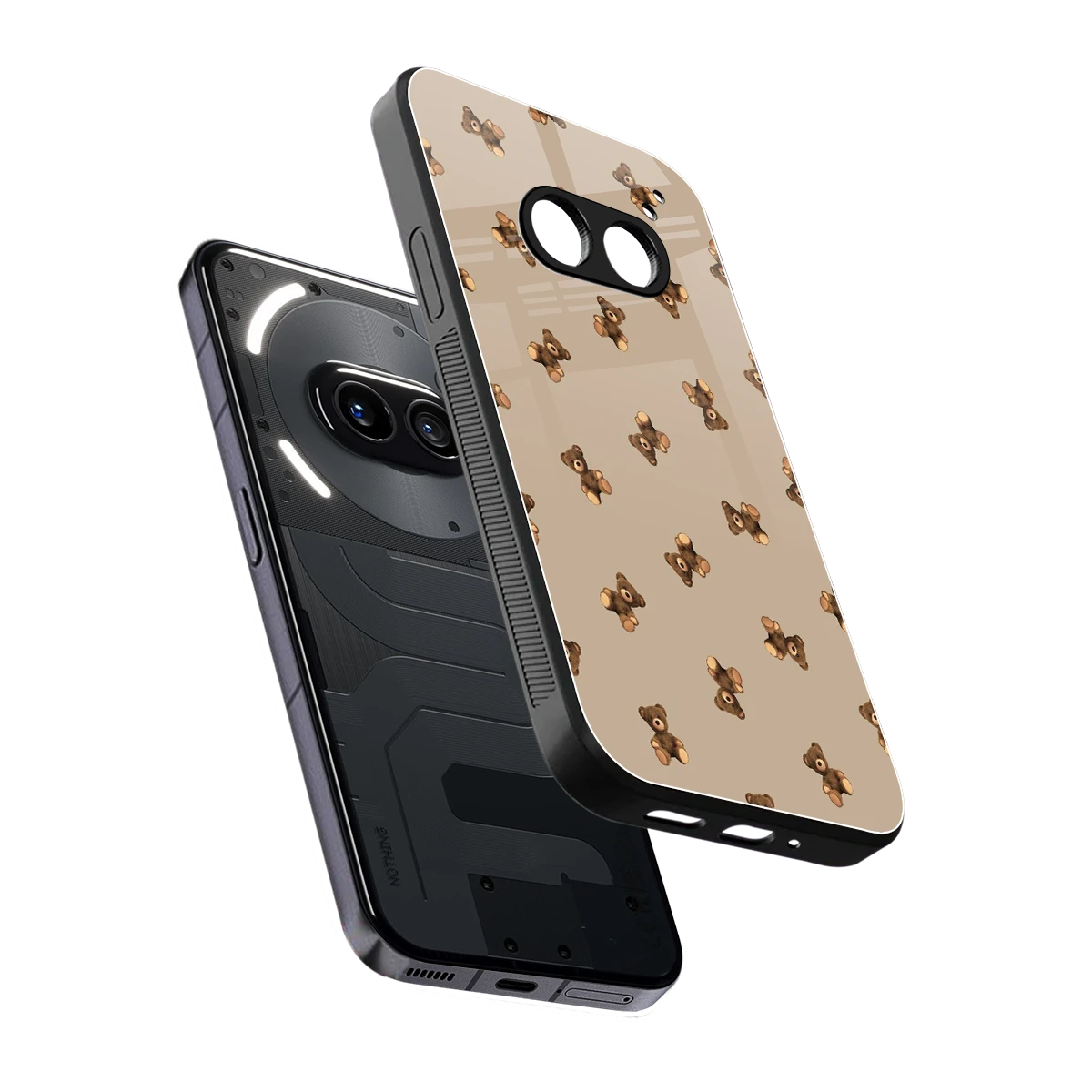 Cuddle Mode sleek nothing phone 2a cover with tempered glass back and TPU edges