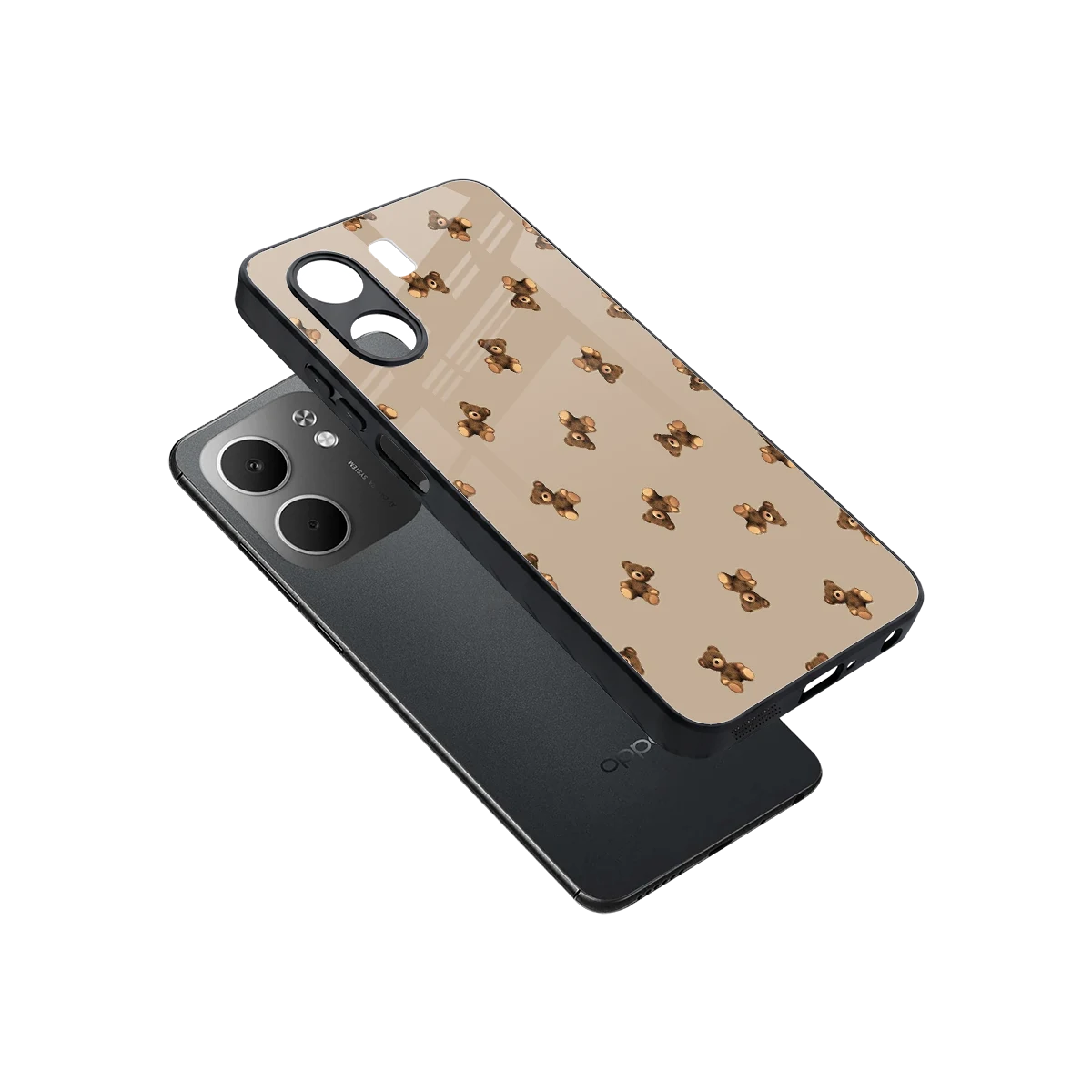 Cuddle Mode sleek oppo a5x 5g cover with tempered glass back and TPU edges