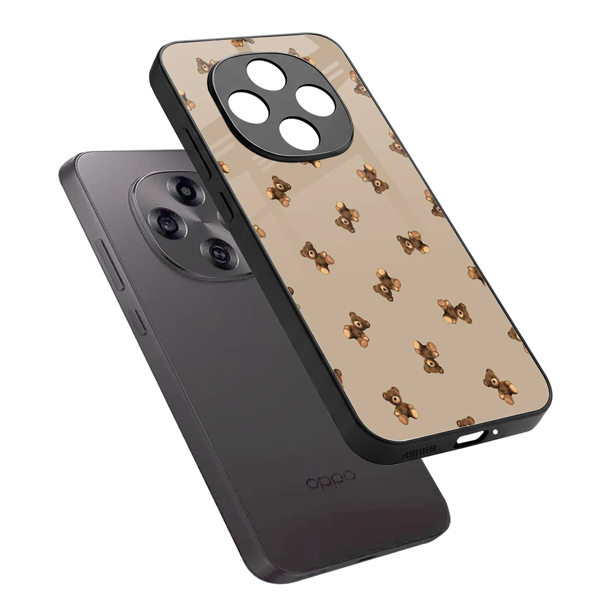 Cuddle Mode sleek oppo f31 pro 5g cover with tempered glass back and TPU edges