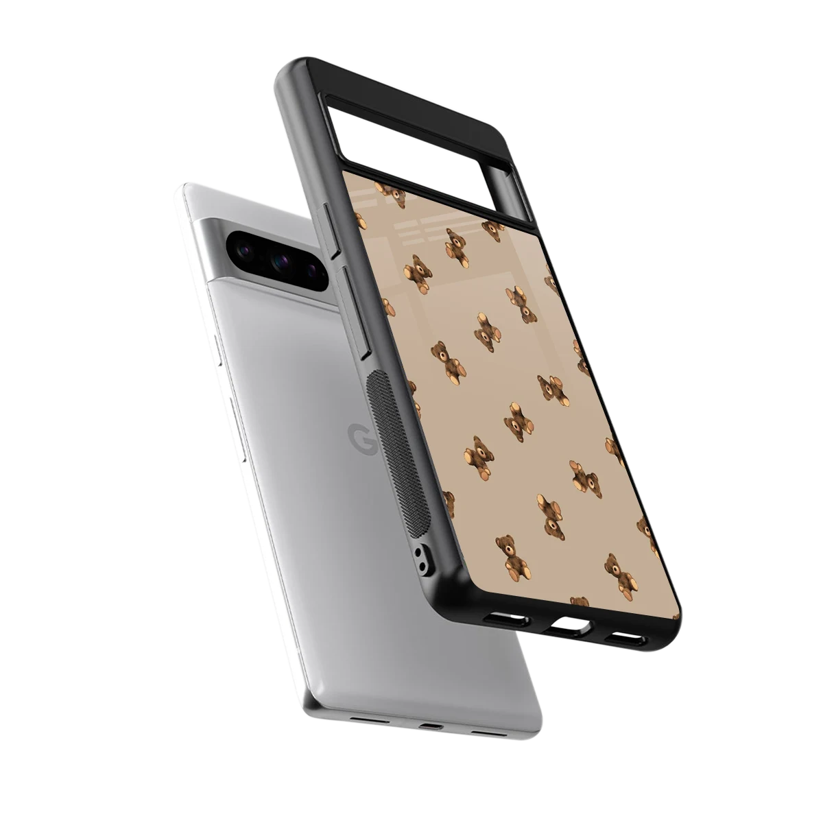 Cuddle Mode sleek google pixel 8 pro cover with tempered glass back and TPU edges