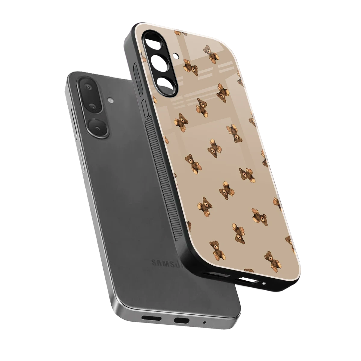 Cuddle Mode sleek samsung galaxy m16 5g cover with tempered glass back and TPU edges