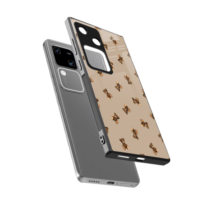 Cuddle Mode sleek vivo v30 cover with tempered glass back and TPU edges