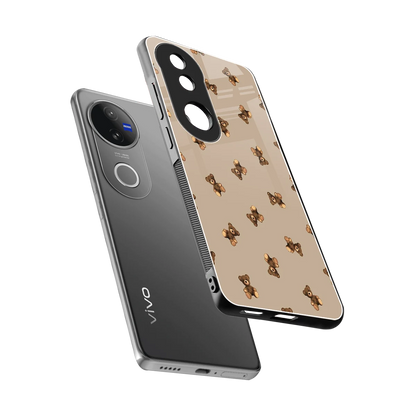 Cuddle Mode sleek vivo v50 cover with tempered glass back and TPU edges