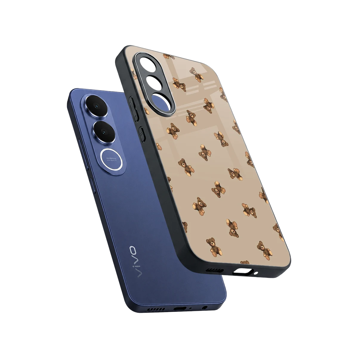 Cuddle Mode sleek vivo v70 fe cover with tempered glass back and TPU edges
