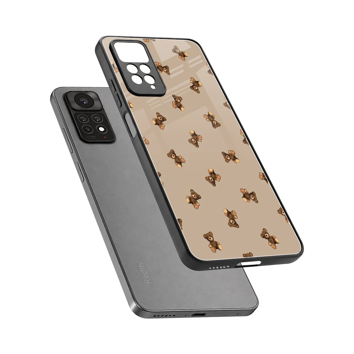 Cuddle Mode sleek redmi note 11 pro cover with tempered glass back and TPU edges