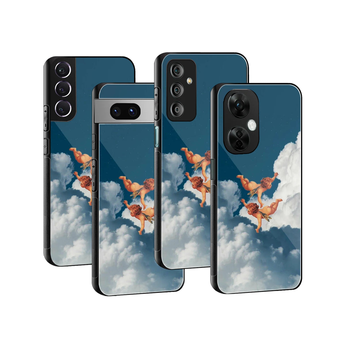 Stylish Glass Back Case for All Smartphones iPhone, Samsung, OnePlus, Pixel, Redmi, Oppo, Vivo, Motorola