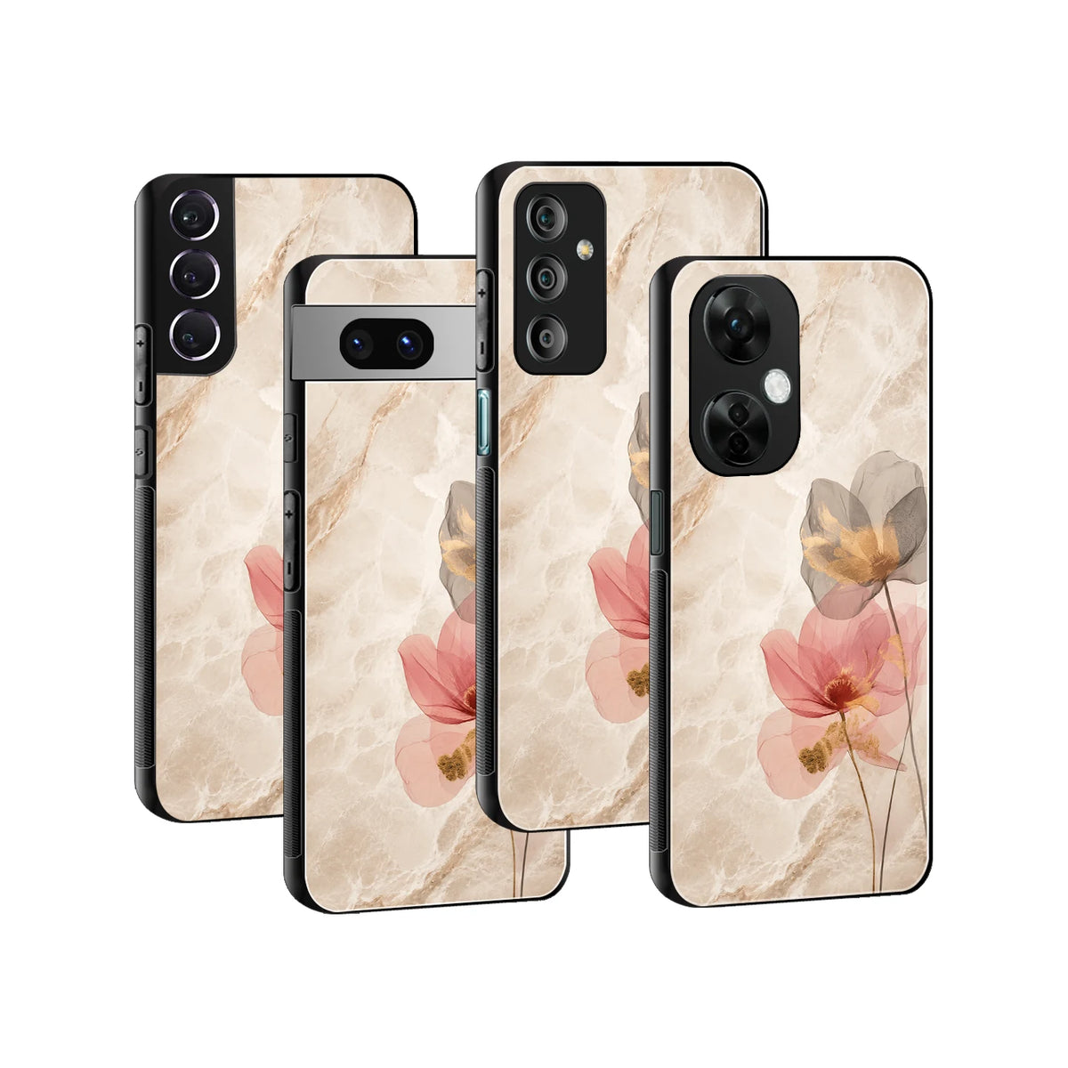 Stylish Glass Back Case for All Smartphones iPhone, Samsung, OnePlus, Pixel, Redmi, Oppo, Vivo, Motorola