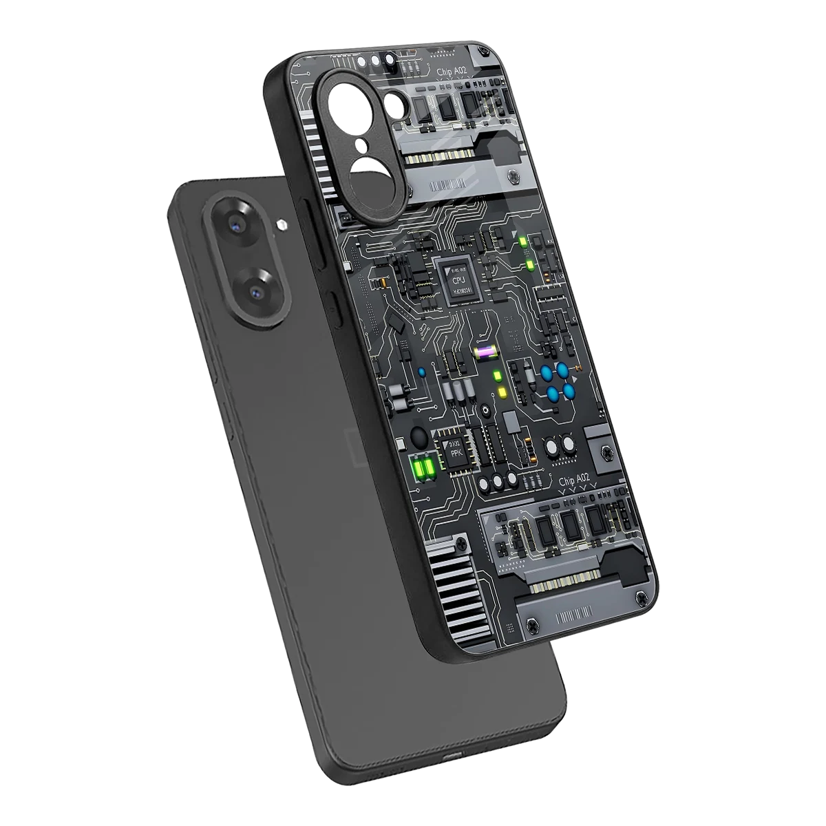 Cybercore sleek oneplus nord ce5 5g cover with tempered glass back and TPU edges