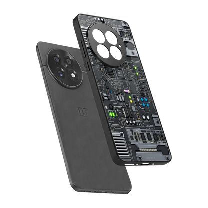 Cybercore sleek oneplus 13 cover with tempered glass back and TPU edges
