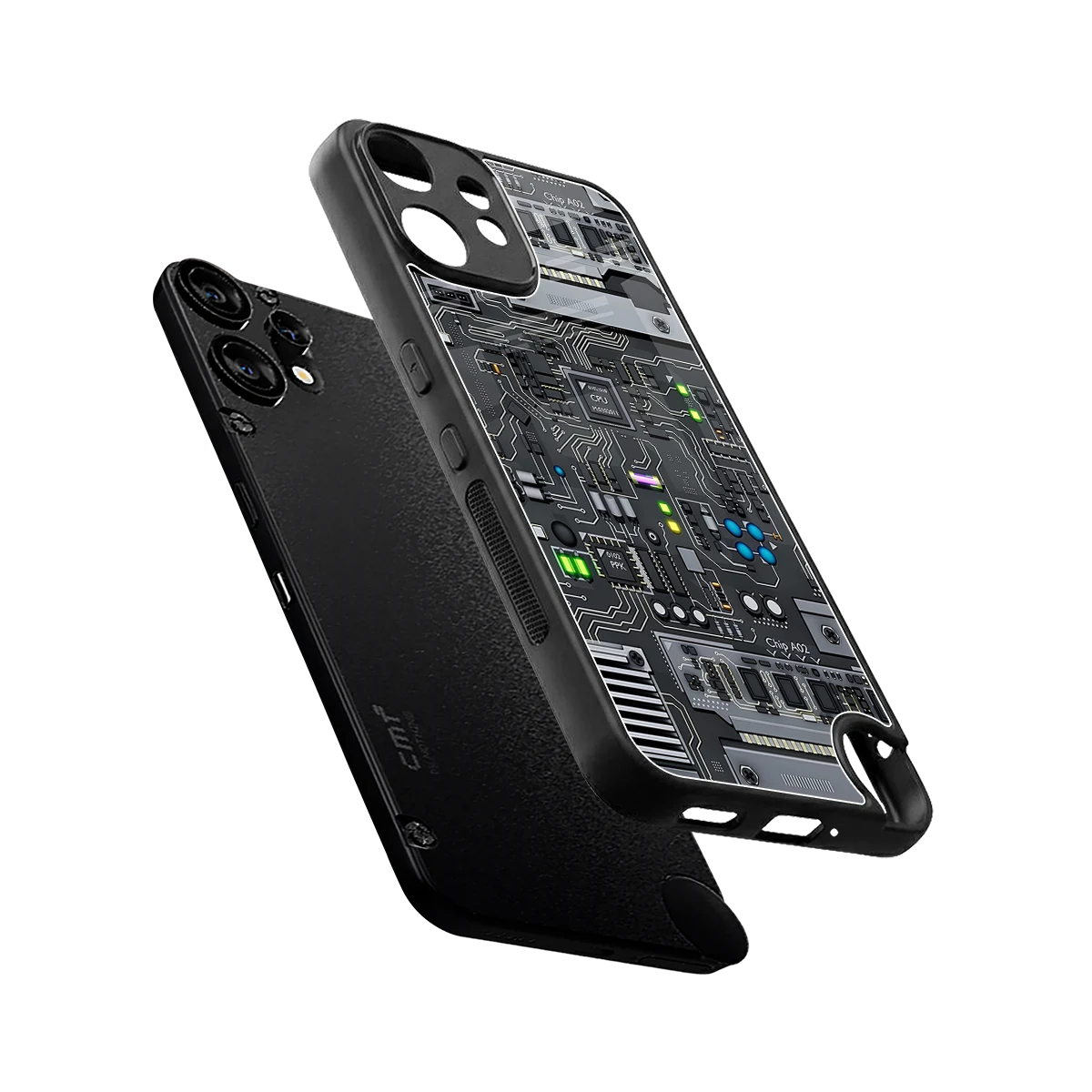 Cybercore sleek cmf nothing phone 2 pro cover with tempered glass back and TPU edges