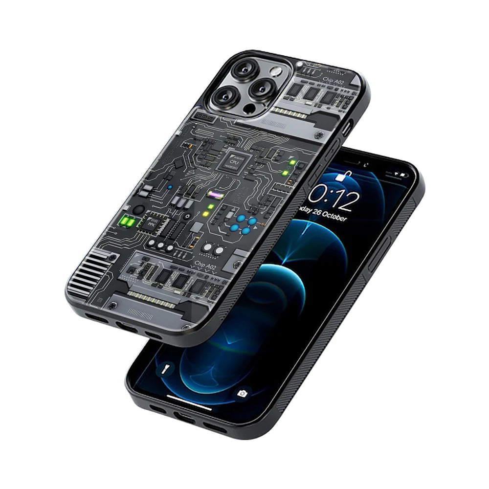 Protective Glass Back Phone Case Compatible with iPhone, Samsung, OnePlus, Pixel & More