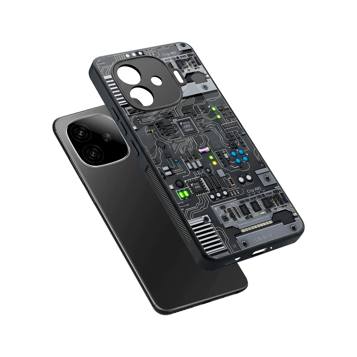 Cybercore sleek iqoo neo 10r 5g cover with tempered glass back and TPU edges