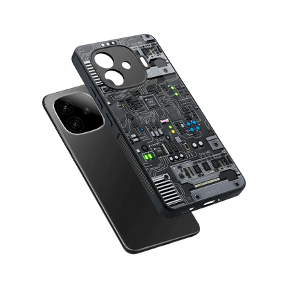 Cybercore sleek iqoo neo 10r 5g cover with tempered glass back and TPU edges
