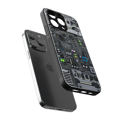 Cybercore sleek iphone 13 pro cover with tempered glass back and TPU edges
