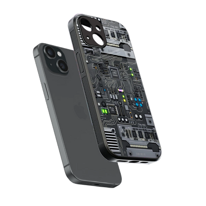 Cybercore sleek iphone 13 cover with tempered glass back and TPU edges