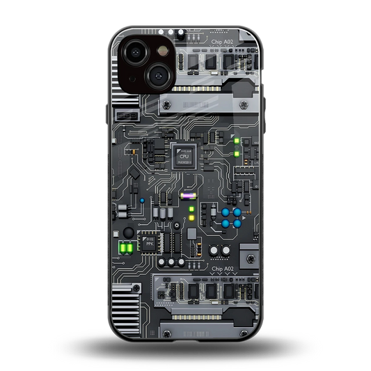 Cybercore back phone cover | glass case for iphone 14 plus
