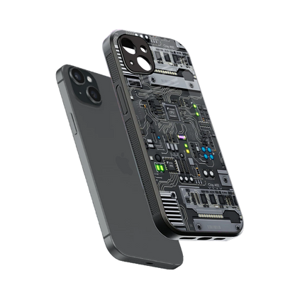 Cybercore sleek iphone 14 plus cover with tempered glass back and TPU edges
