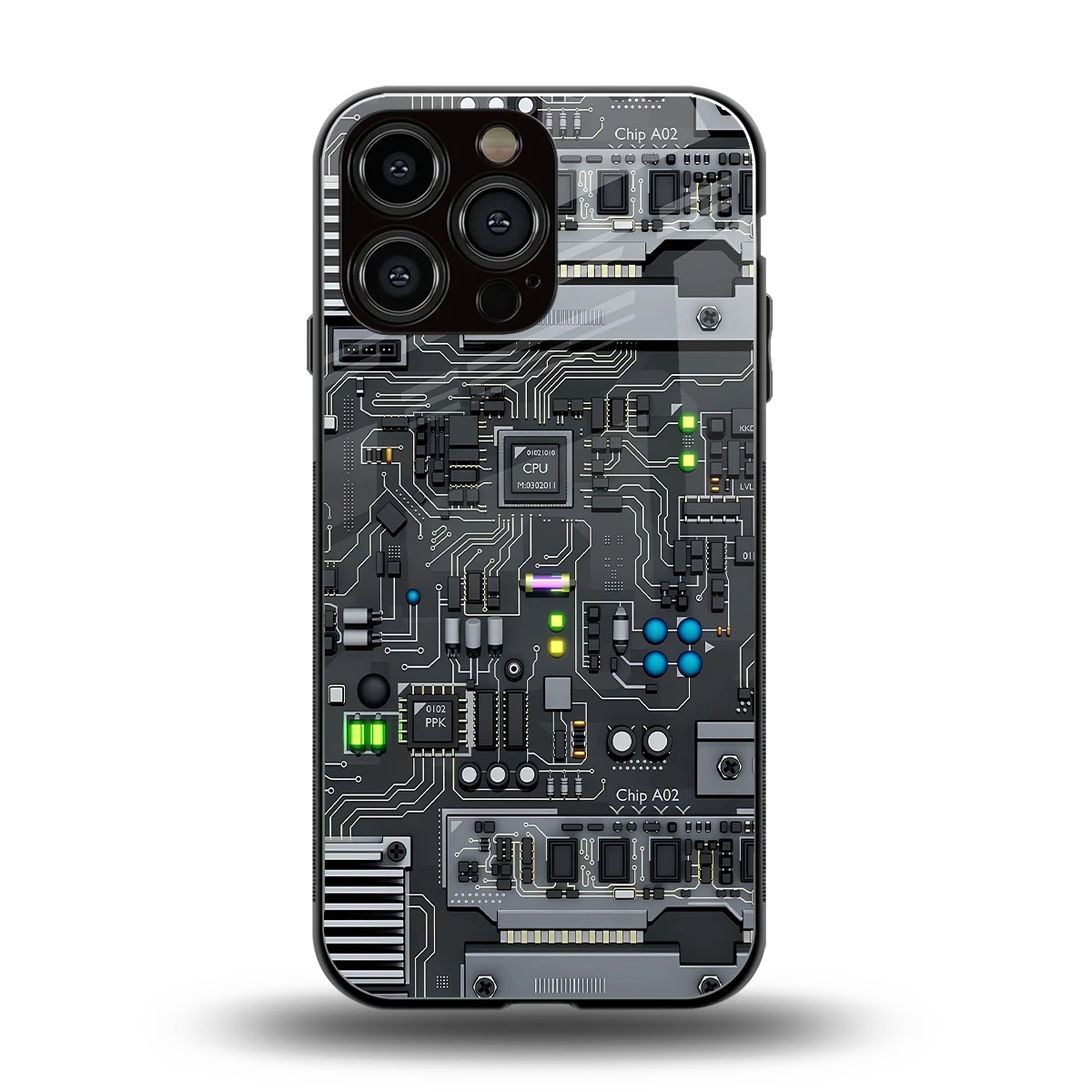 Cybercore back phone cover | glass case for iphone 15 pro max