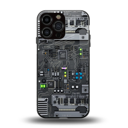 Cybercore back phone cover | glass case for iphone 15 pro max