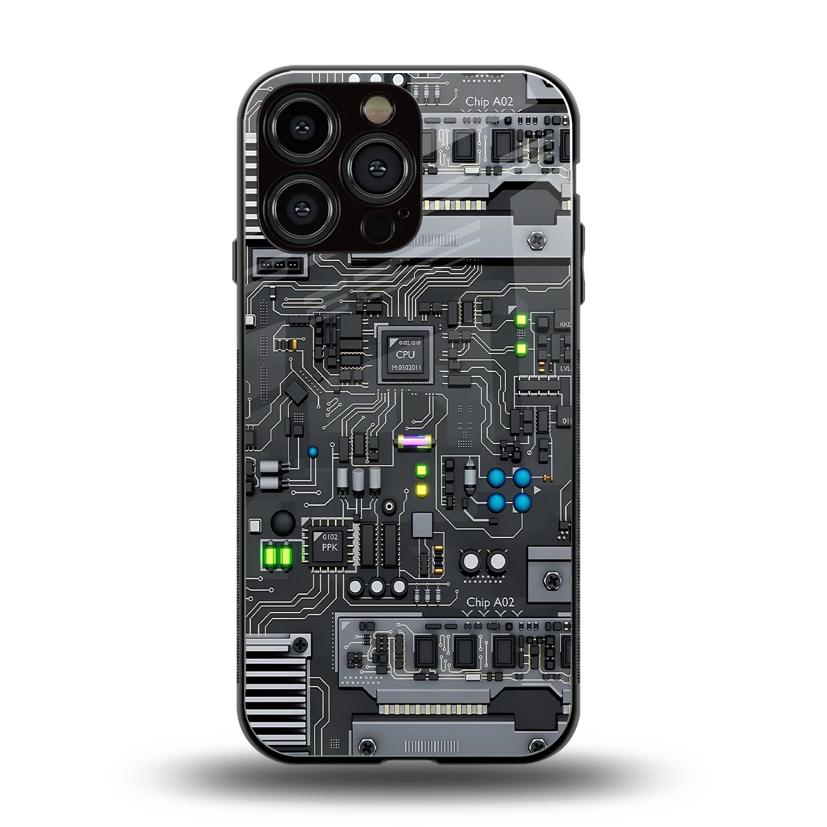 Cybercore back phone cover | glass case for iphone 16 pro max