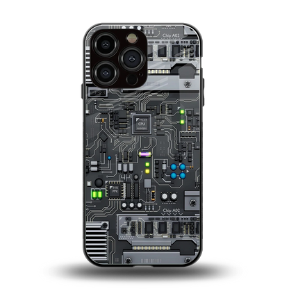 Cybercore back phone cover | glass case for iphone 16 pro max