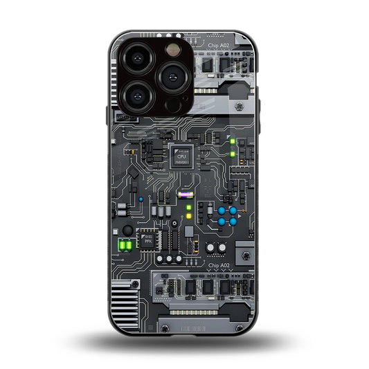 Cybercore back phone cover | glass case for iphone 16 pro