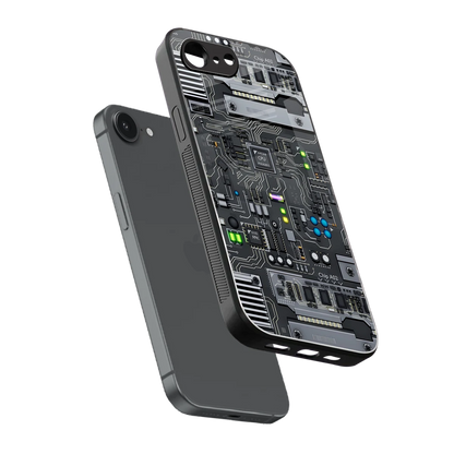 Cybercore sleek iphone 16e cover with tempered glass back and TPU edges