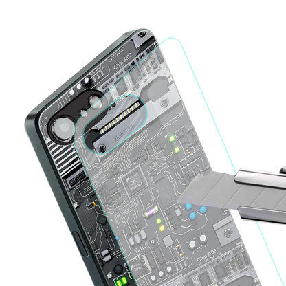 Cybercore stylish phone case for iphone 16e | glossy glass and slim fit