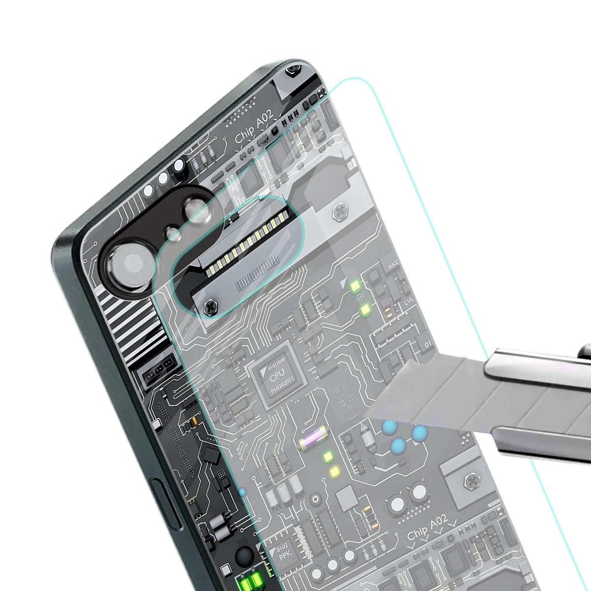 Cybercore stylish phone case for iphone 17e | glossy glass and slim fit