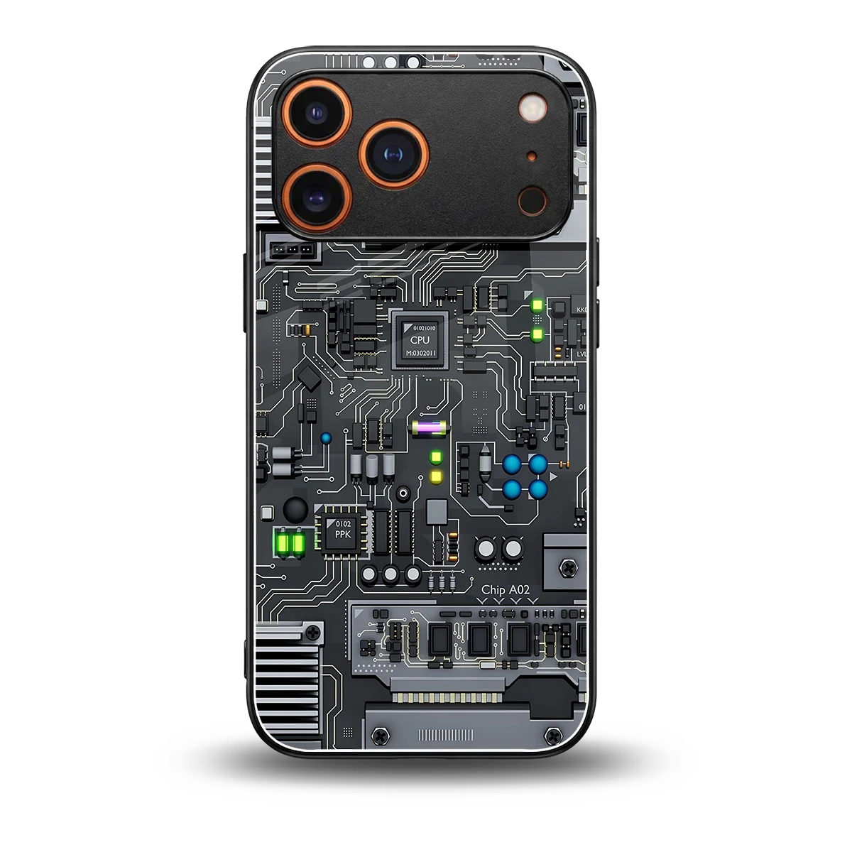 Cybercore back phone cover | glass case for iphone 17 pro