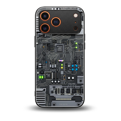 Cybercore back phone cover | glass case for iphone 17 pro