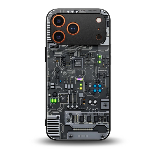 Cybercore back phone cover | glass case for iphone 17 pro max