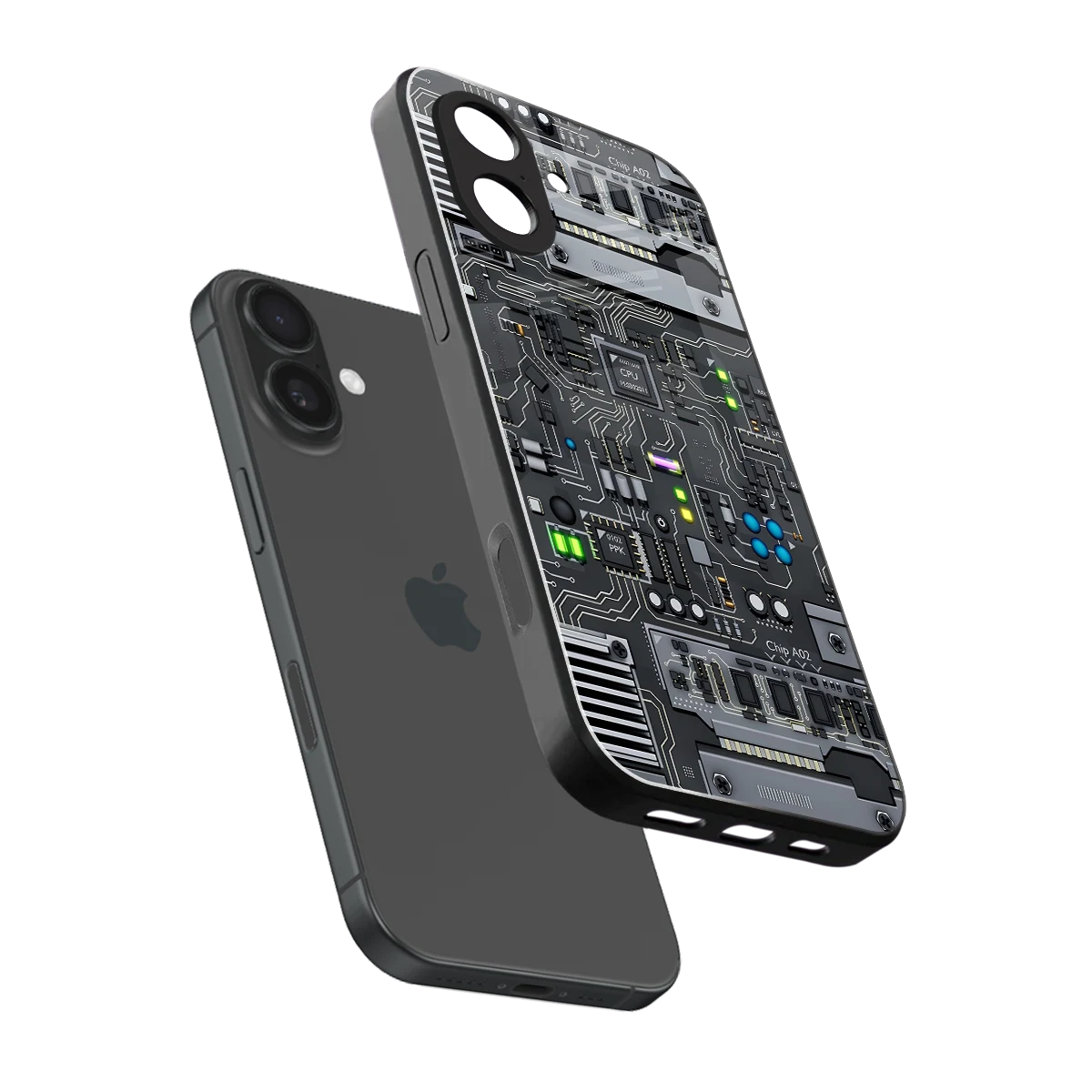 Cybercore sleek iphone 17 cover with tempered glass back and TPU edges