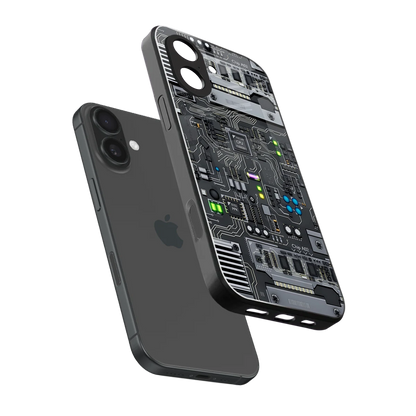 Cybercore sleek iphone 17 cover with tempered glass back and TPU edges